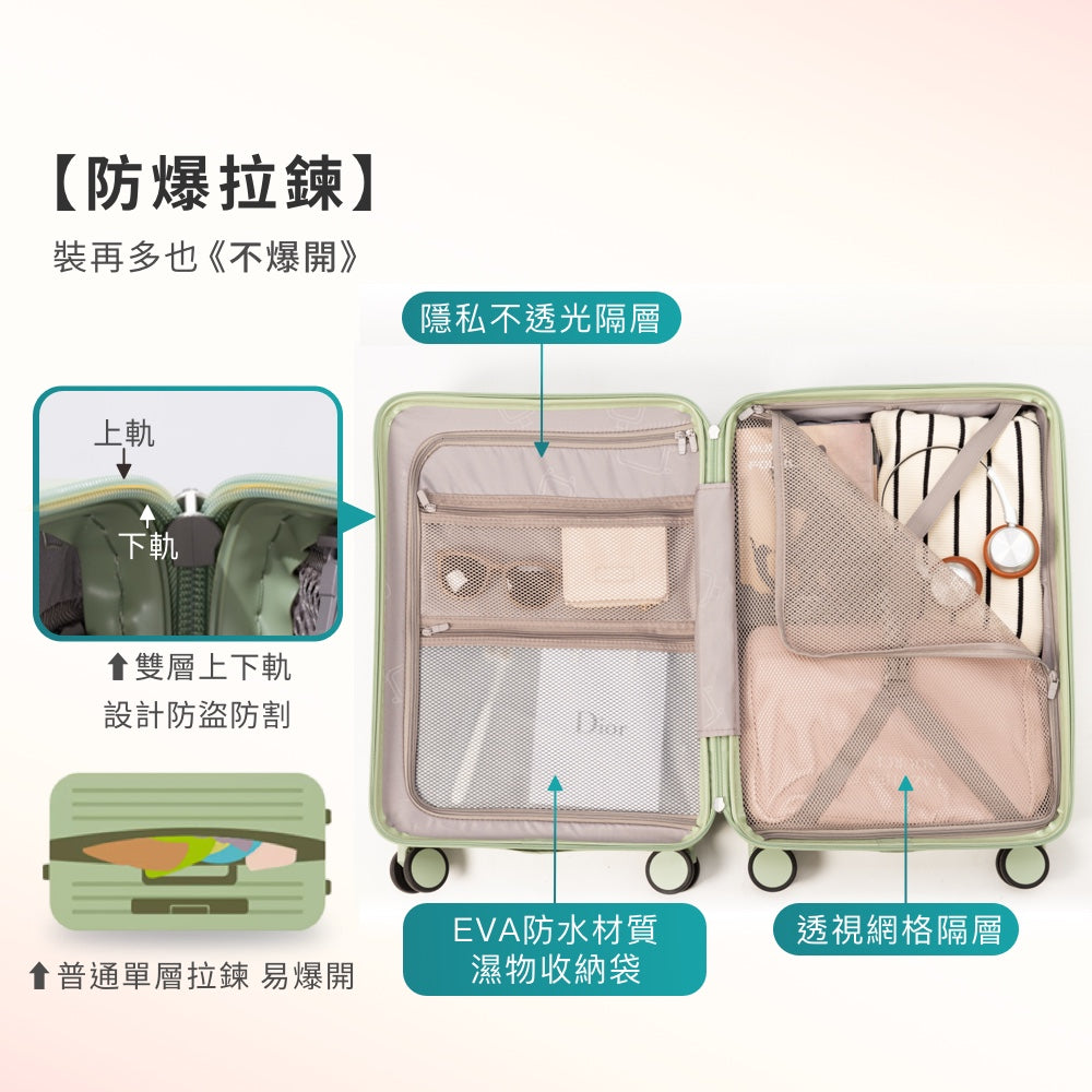 PC防爆拉鍊行李箱