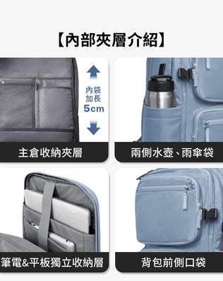 全新升級可擴充旅行背包