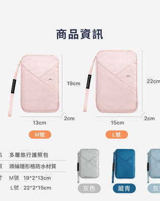 RFID多夾層防盜護照包