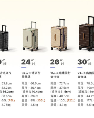 復古上掀擴充行李箱